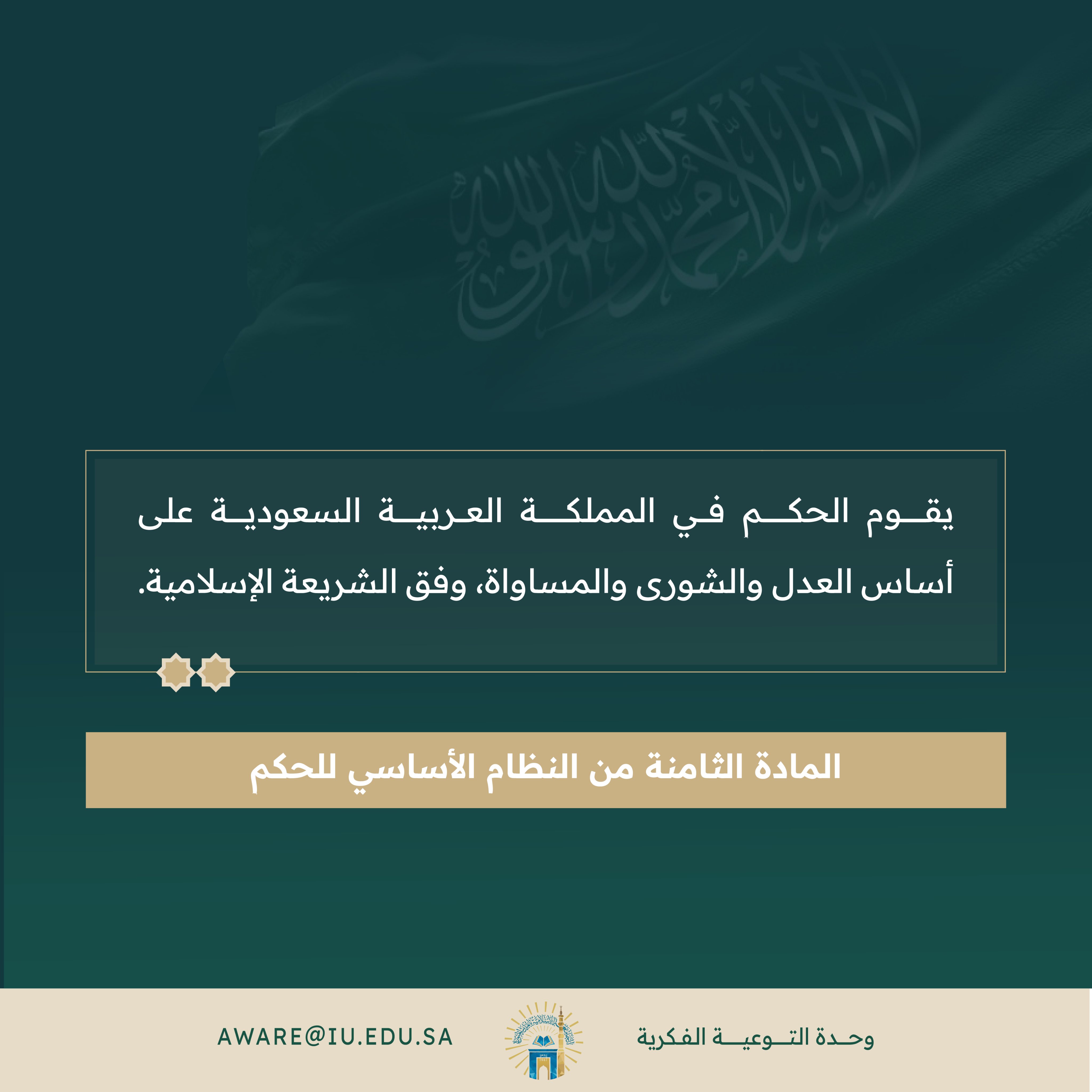 المادة الثامنة من النظام الأساسي للحكم